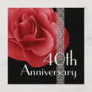 Search for red silver anniversary invitations 40th