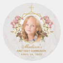 Search for floral communion stickers Pink flowers