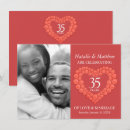 Search for coral wedding anniversary invitations 35th