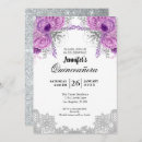 Search for lace quinceanera invitations Purple