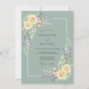 Search for lavender and green wedding invitations Botanical