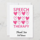 Search for therapist thank you cards Speech language pathologist