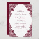 Search for deep red wedding invitations Script