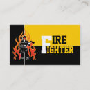 Search for firefighter business cards Black
