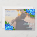 Search for hydrangea wedding save the dates Blue and white