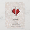 Search for valentine 1st birthday invitations Modern