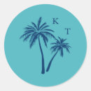 Search for palm tree monogram stickers Beach