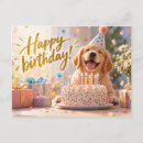Search for golden retriever with cake Party