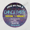Search for disco dance birthday invitations Glitter