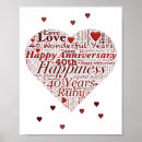Search for 40th wedding anniversary art Heart