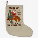 Search for cowboy christmas stockings Santa