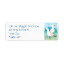 Search for gulls return address labels Watercolor