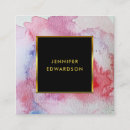 Search for red business cards Watercolor