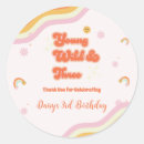 Search for 3 birthday stickers Rainbow