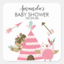 Search for tribal baby shower stickers Woodland