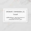 Search for counsel business cards Attorney