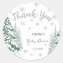 Search for winter woodland baby shower stickers Silver