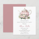 Search for tea party baby girl shower invitations Pink