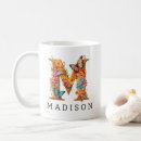 Search for butterfly monogram mugs Watercolor floral