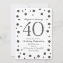 Search for silver 40th birthday invitations Celebration