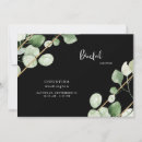 Search for black and gold bridal shower invitations Eucalyptus
