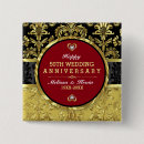 Search for damask wedding square badges Black