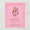 Search for monkey 1st birthday invitations Modern