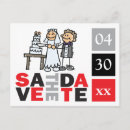 Search for cartoon couple wedding save the dates Bride and groom