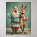 Search for christmas reindeer posters Santa claus