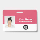 Search for pink id badges Standard