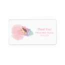 Search for pink tutu return address labels Baby shower
