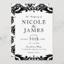 Search for black white damask wedding invitations Classy