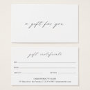 Search for business gift certificates Chic
