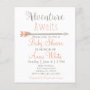 Search for adventure awaits baby shower Pink