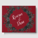 Search for red and black wedding guest books Floral