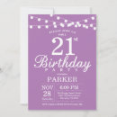 Search for purple 21st birthday invitations Twenty first birthday
