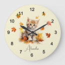 Search for orange tabby cat clocks Cute