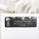 Search for chalkboard mason jar return address labels Rustic