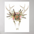 Search for flower skull posters Deer