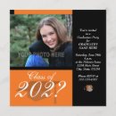 Search for orange graduation invitations Senior