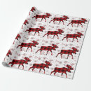 Search for christmas moose wrapping paper Rustic
