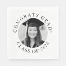 Search for graduation party napkins Black and white