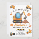 Search for backhoe invitations Boys