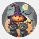 Search for kawaii black cat stickers Orange
