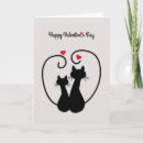 Search for cute cat valentines day cards White