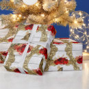 Search for bird christmas wrapping paper Red