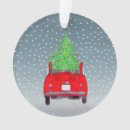 Search for classic car christmas tree decorations Red