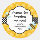 Search for bee thank you stickers Birthday party