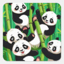 Search for cartoon panda bear stickers Bamboo