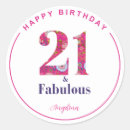 Search for 21 birthday stickers Typography